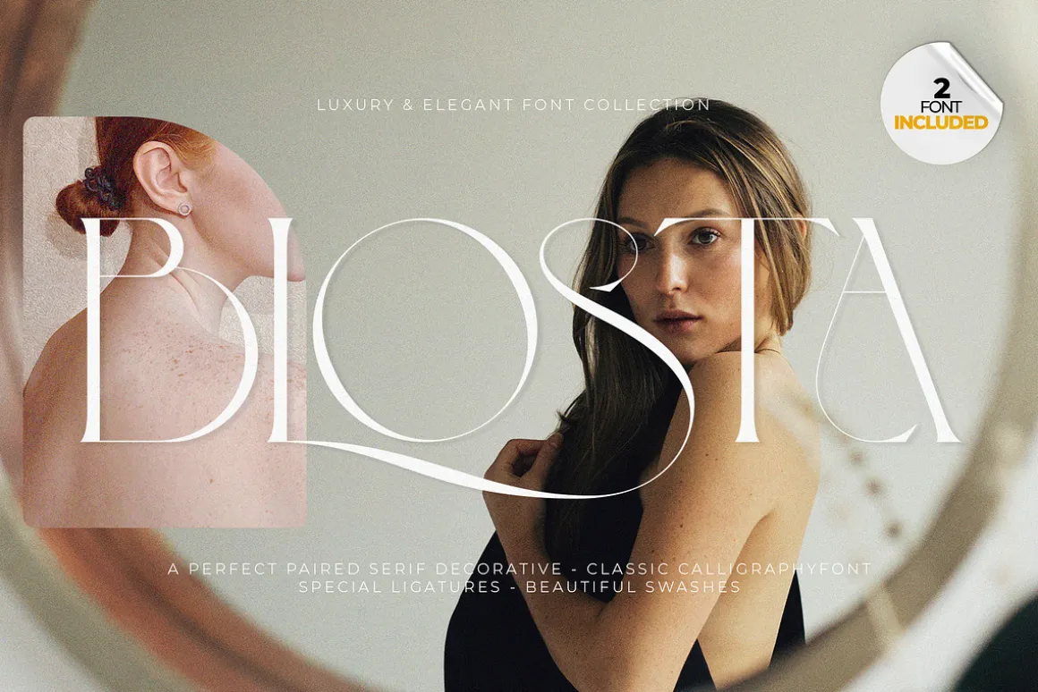 BLOSTA Font Duo//Serif & Script