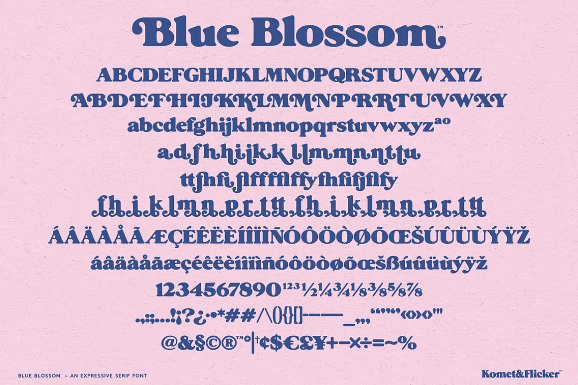 Blue Blossom - An Expressive Font