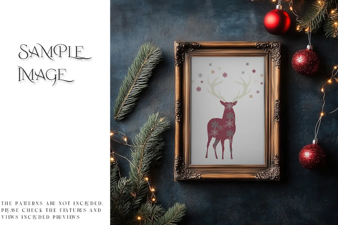 Blue Christmas Frames Collection