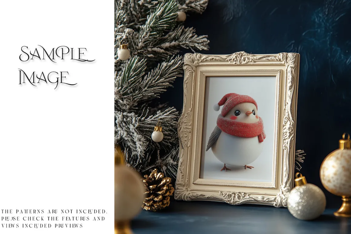 Blue Christmas Frames Collection