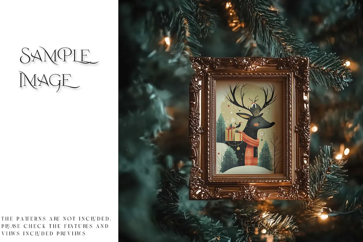 Blue Christmas Frames Collection