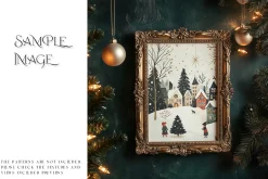 Blue Christmas Frames Collection