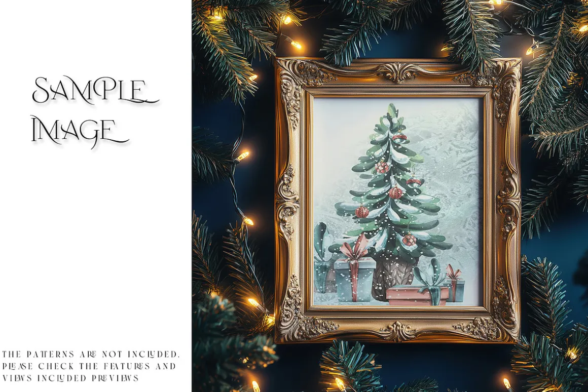 Blue Christmas Frames Collection