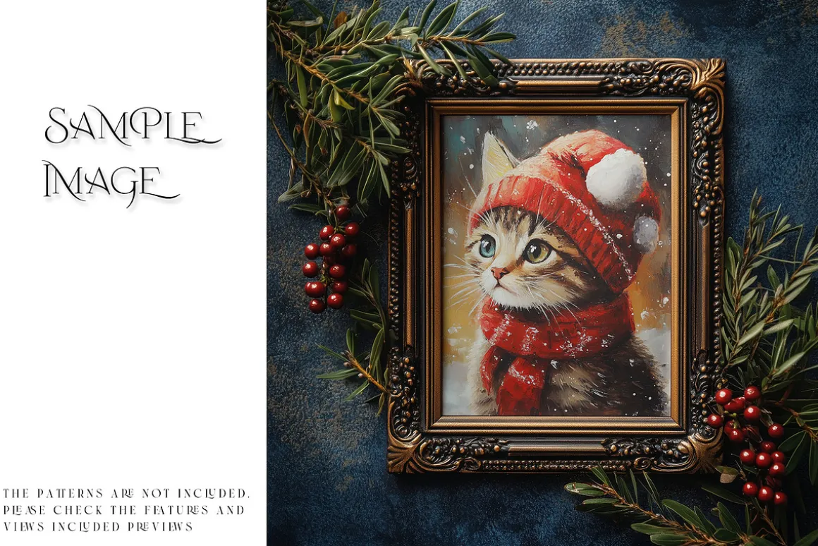 Blue Christmas Frames Collection