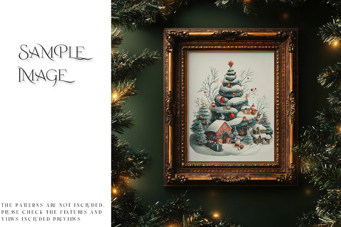 Blue Christmas Frames Collection