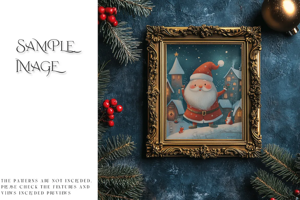 Blue Christmas Frames Collection