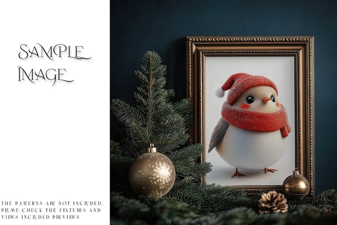 Blue Christmas Frames Collection
