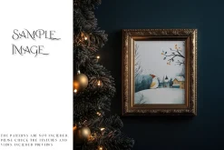 Blue Christmas Frames Collection
