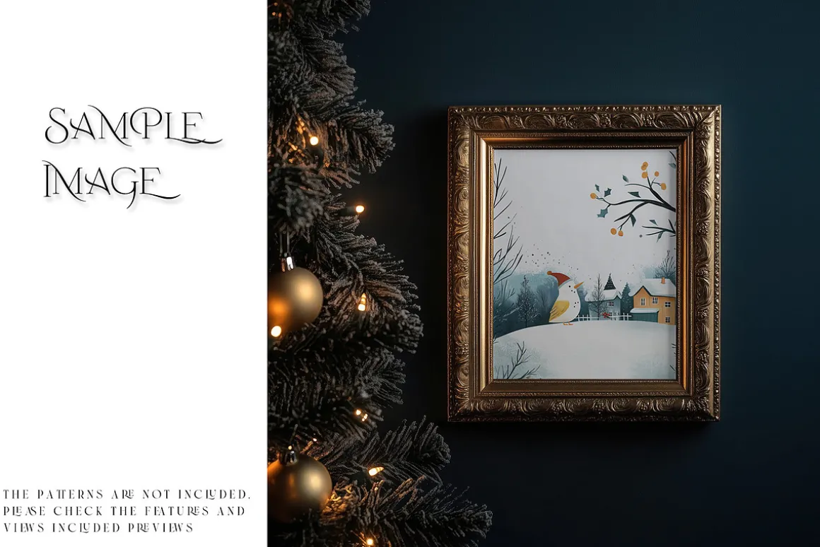 Blue Christmas Frames Collection