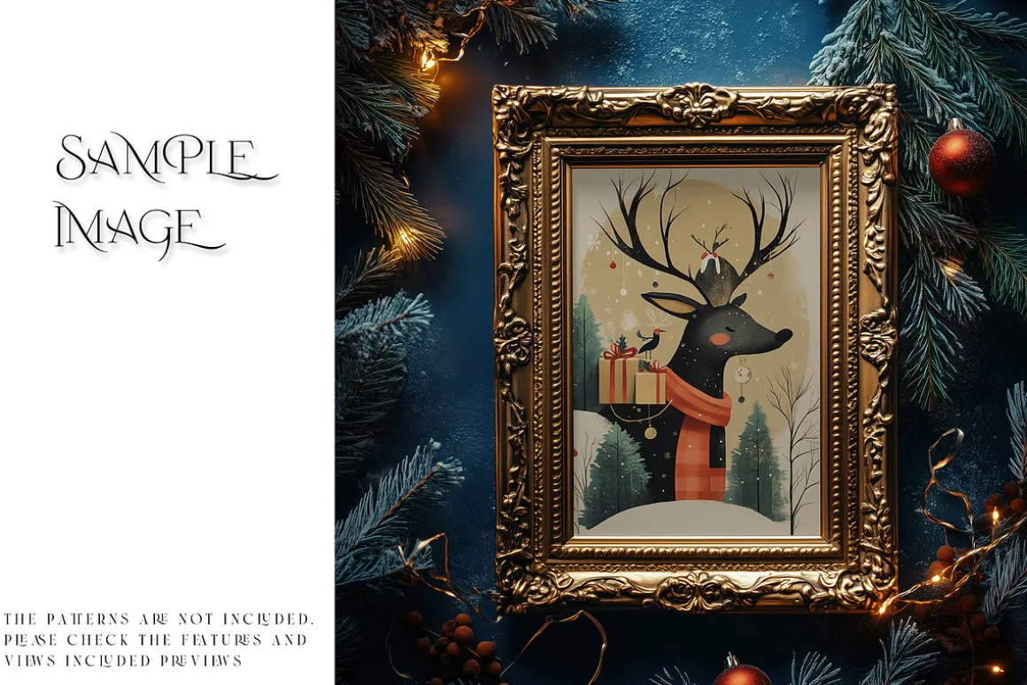 Blue Christmas Frames Collection