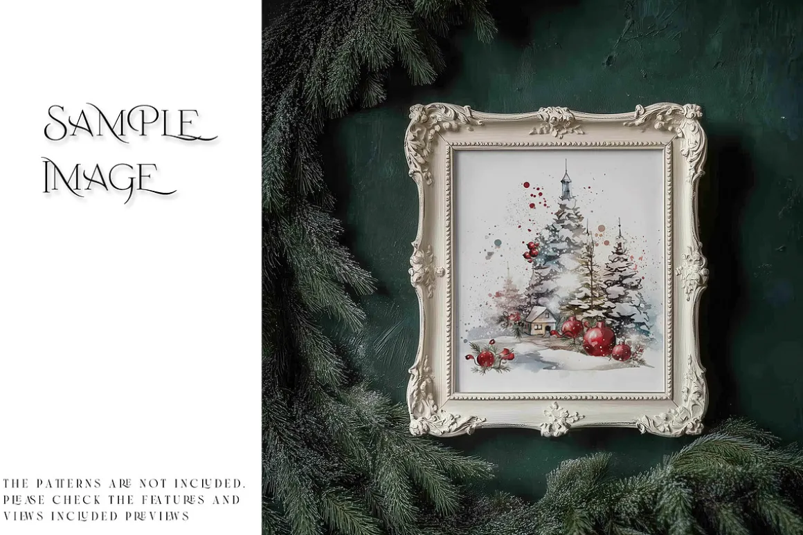 Blue Christmas Frames Collection