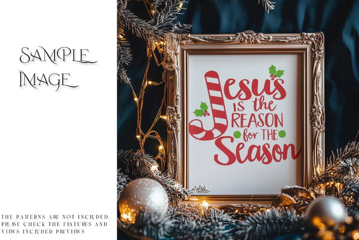 Blue Christmas Frames Collection