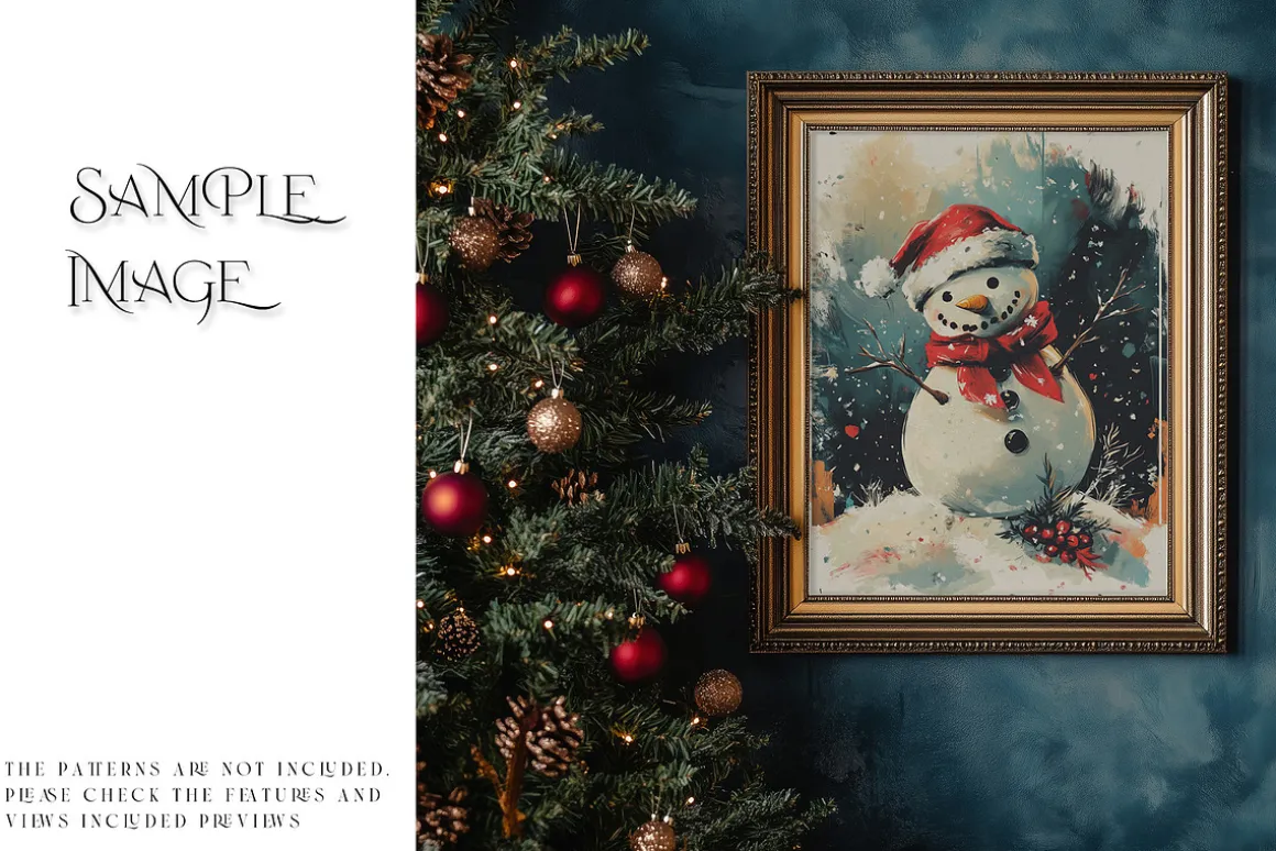 Blue Christmas Frames Collection