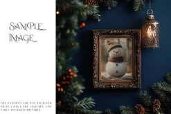 Blue Christmas Frames Collection