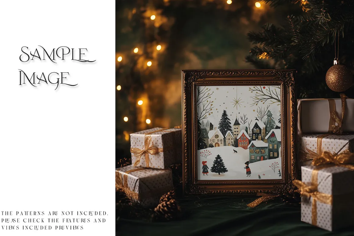 Blue Christmas Frames Collection