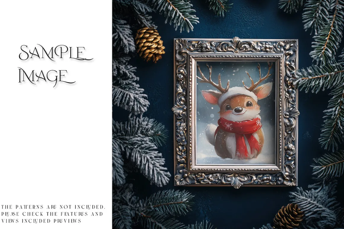 Blue Christmas Frames Collection