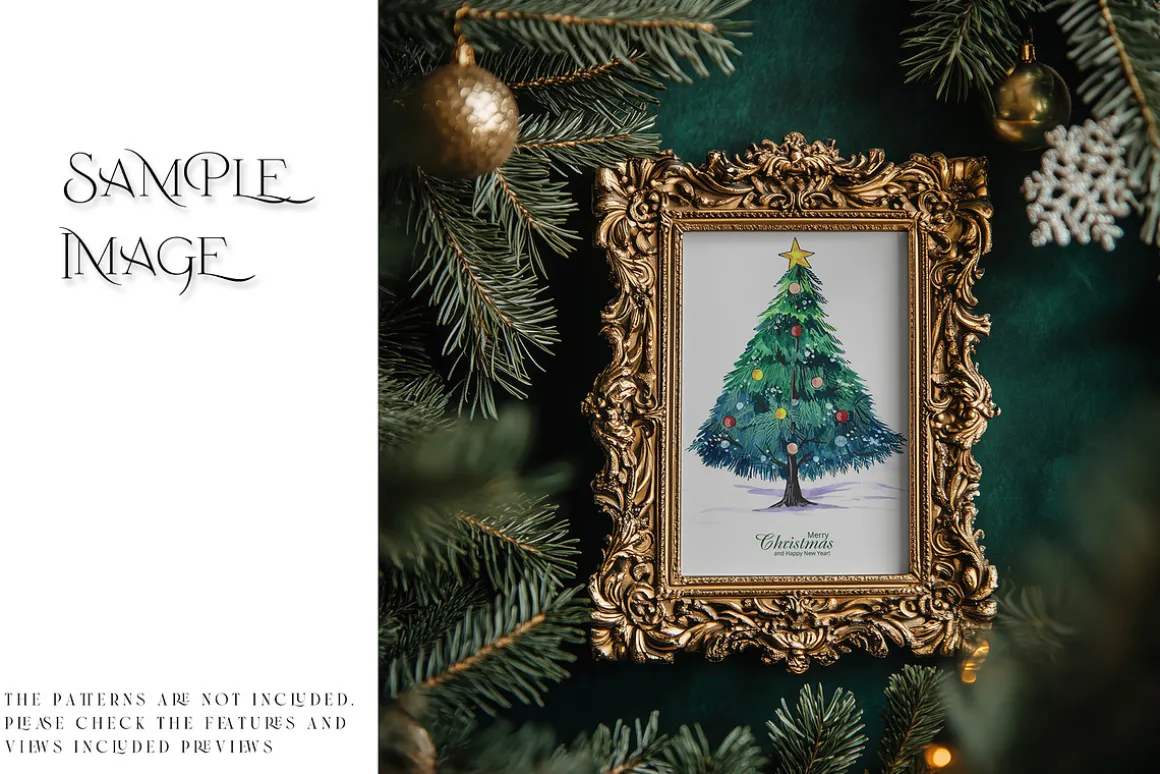 Blue Christmas Frames Collection