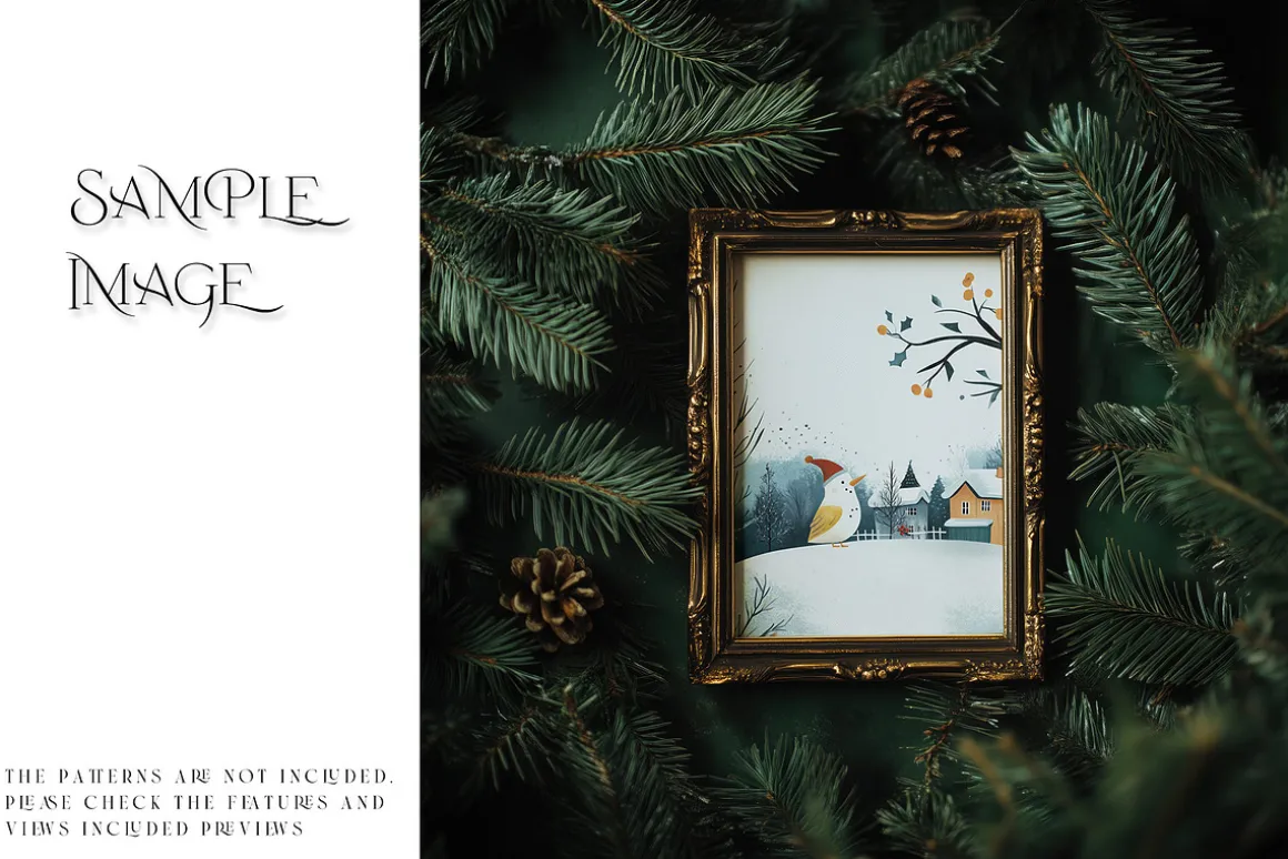 Blue Christmas Frames Collection