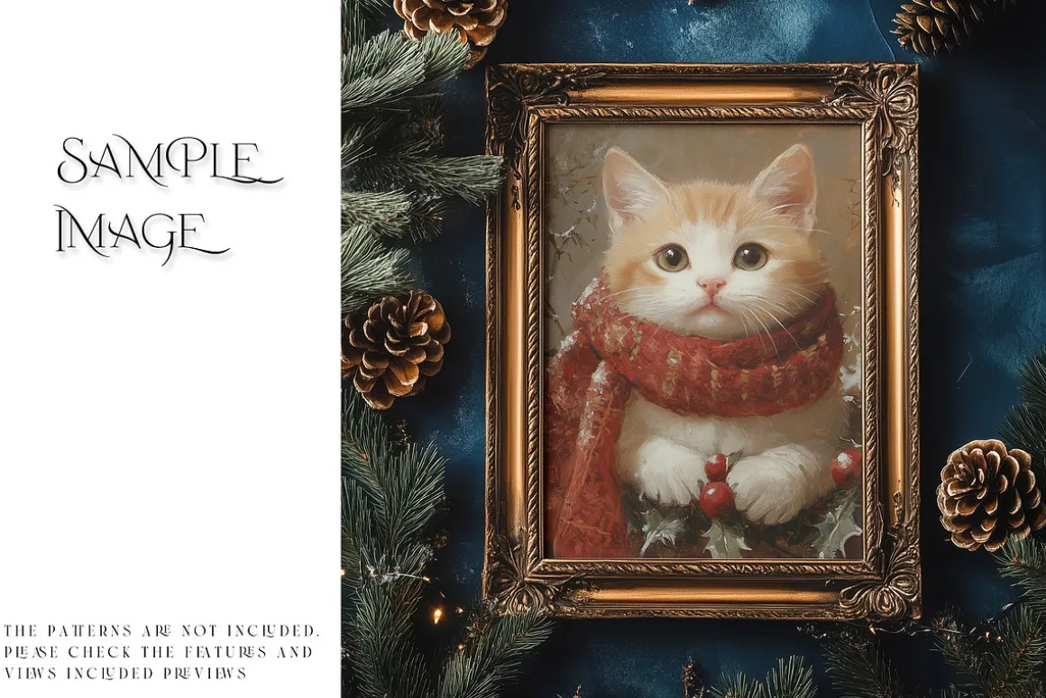 Blue Christmas Frames Collection