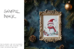 Blue Christmas Frames Collection