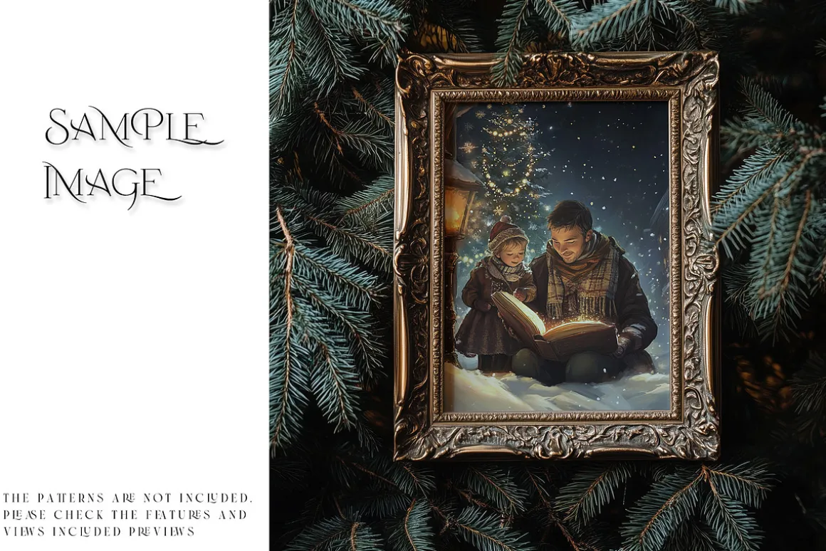 Blue Christmas Frames Collection