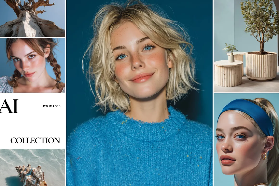 126 Blue Fashion Stock Images
