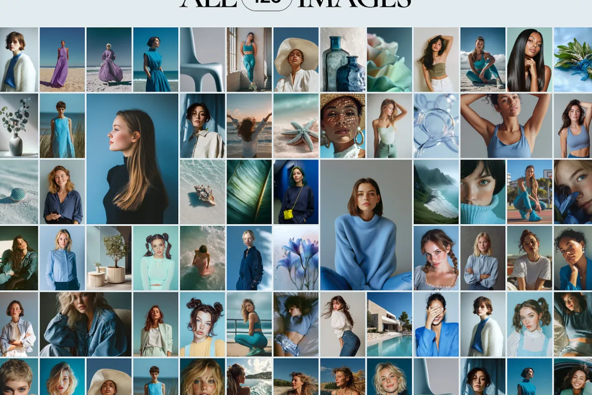 126 Blue Fashion Stock Images