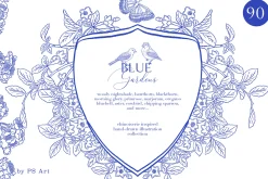 Blue Gardens Chinoiserie set