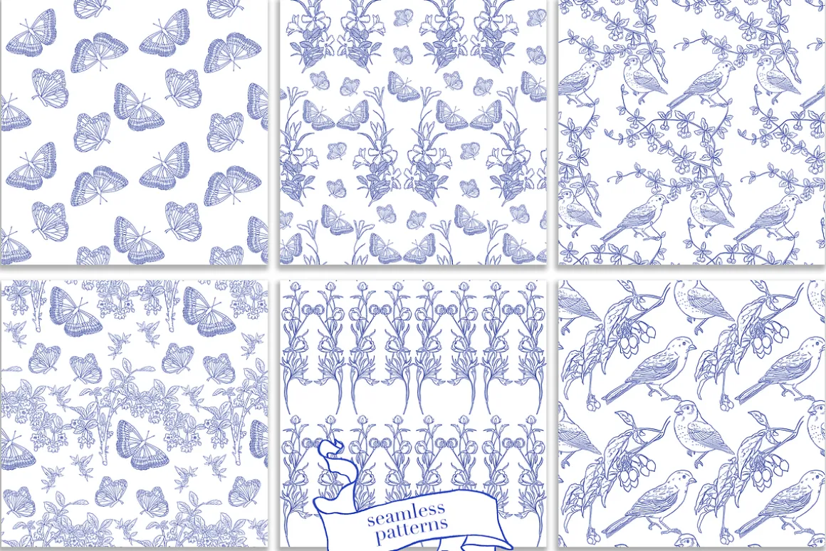 Blue Gardens Chinoiserie set
