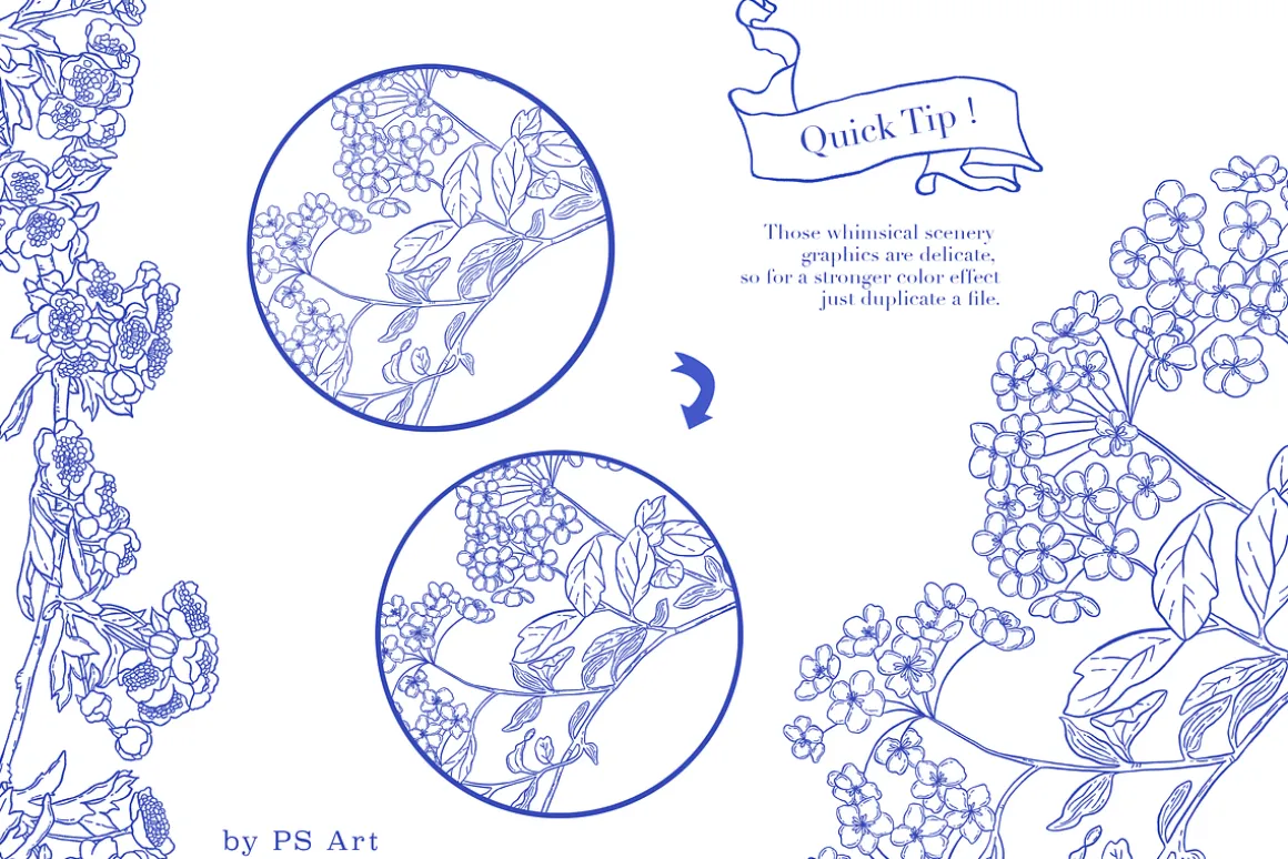 Blue Gardens Chinoiserie set