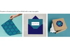Blue Gold Jewish Star Patterns