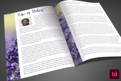 Blue Navy Funeral Program Template