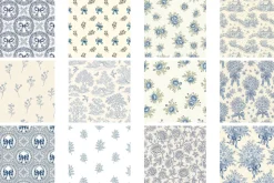 Blue Toile Digital Paper, Coquette