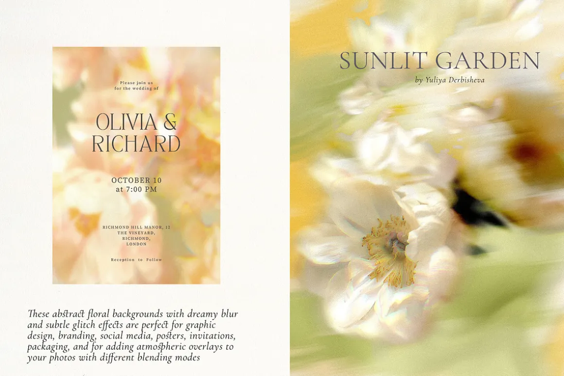 Blurry Flowers Abstract Backgrounds