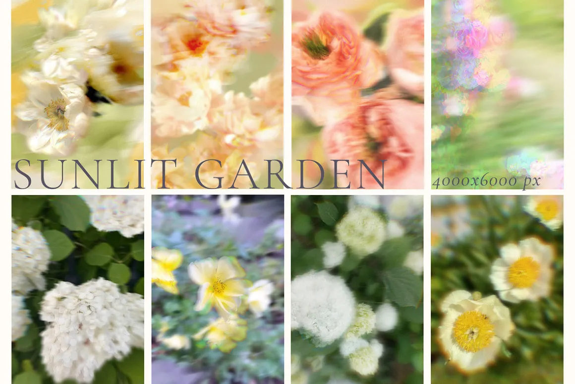Blurry Flowers Abstract Backgrounds