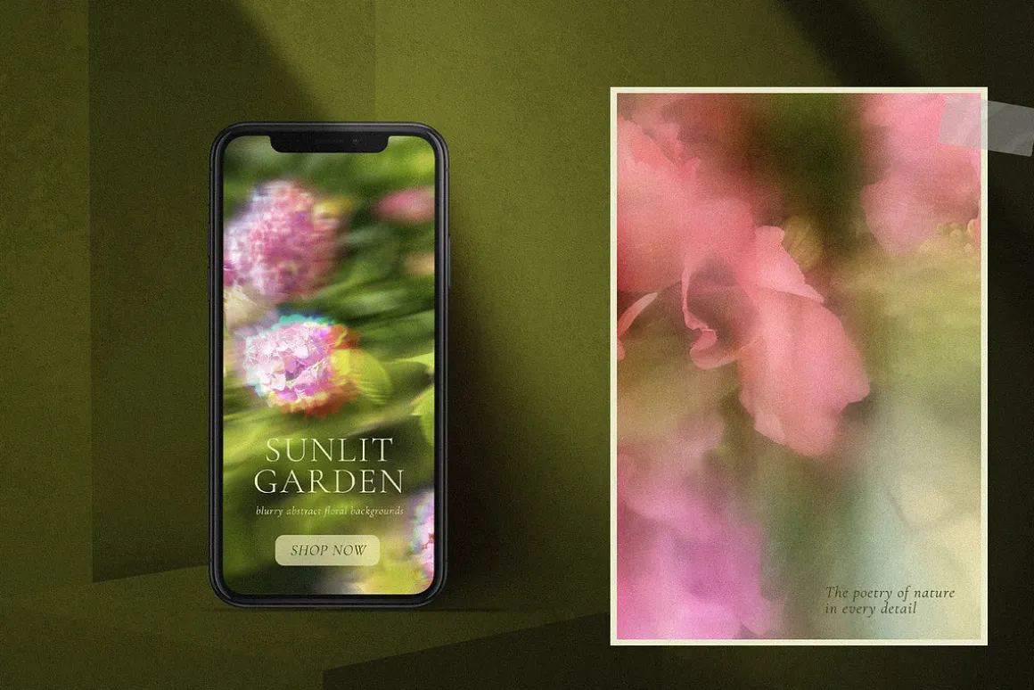 Blurry Flowers Abstract Backgrounds