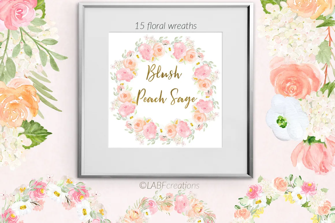 Blush Peach Sage flowers