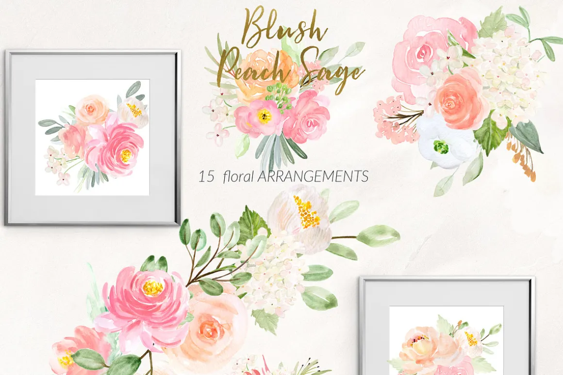 Blush Peach Sage flowers