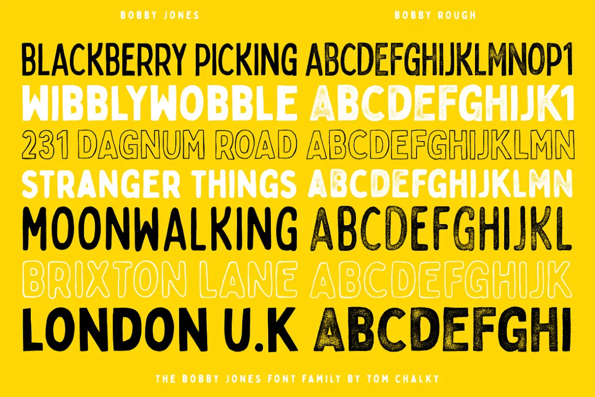 Bobby Jones - 16 Fonts