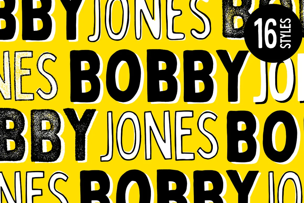 Bobby Jones - 16 Fonts