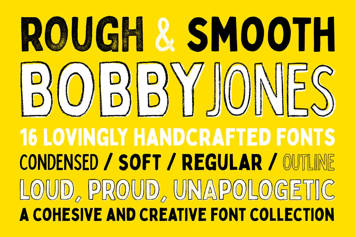 Bobby Jones - 16 Fonts