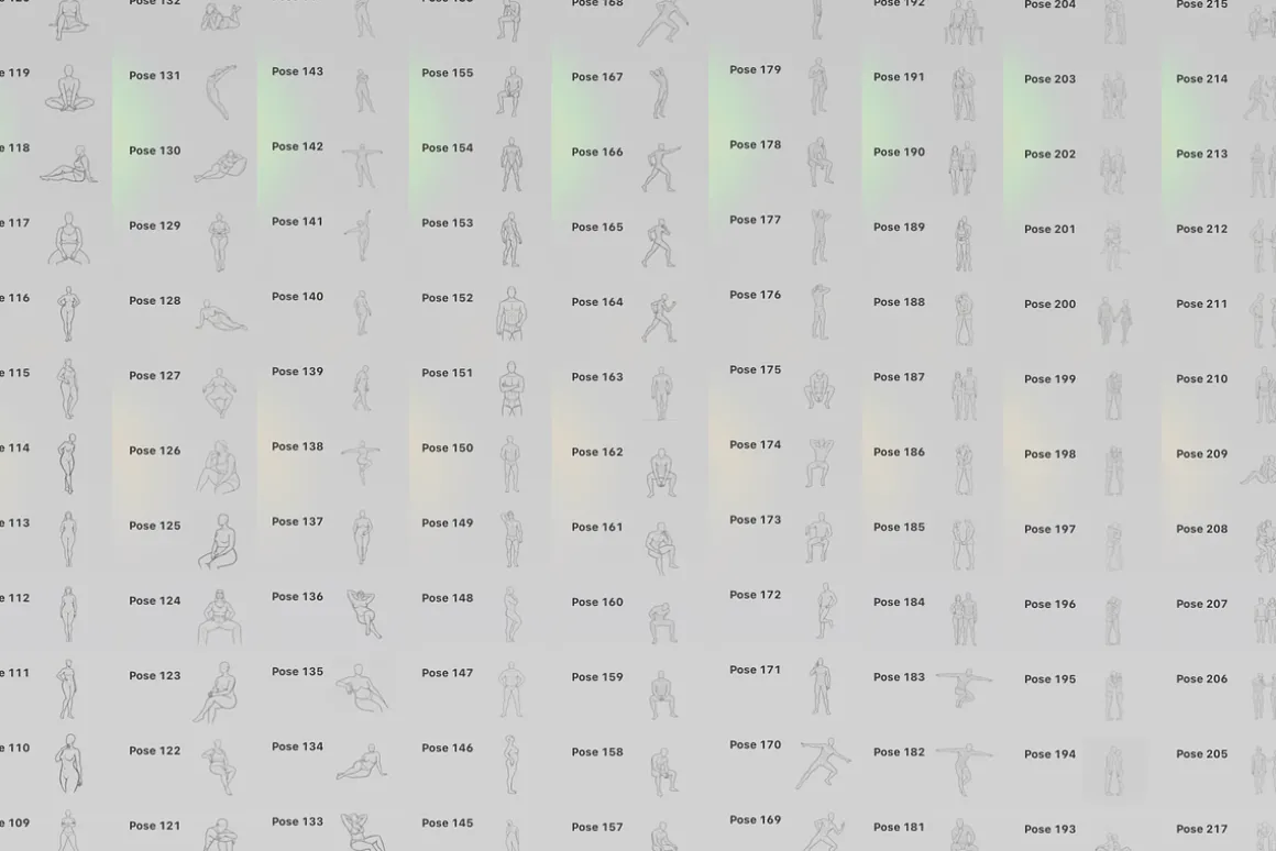 215 Body Stamp Brushes Bundle