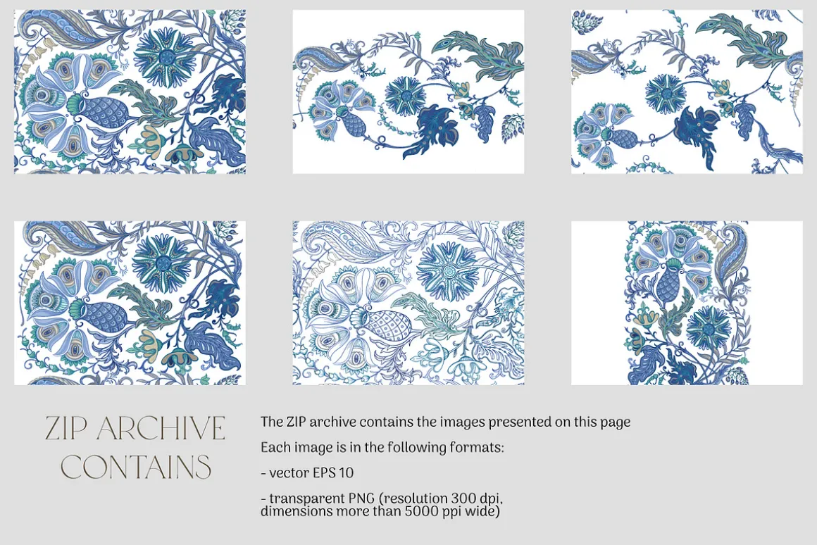 Bohemian Spirit 6 Seamless Patterns