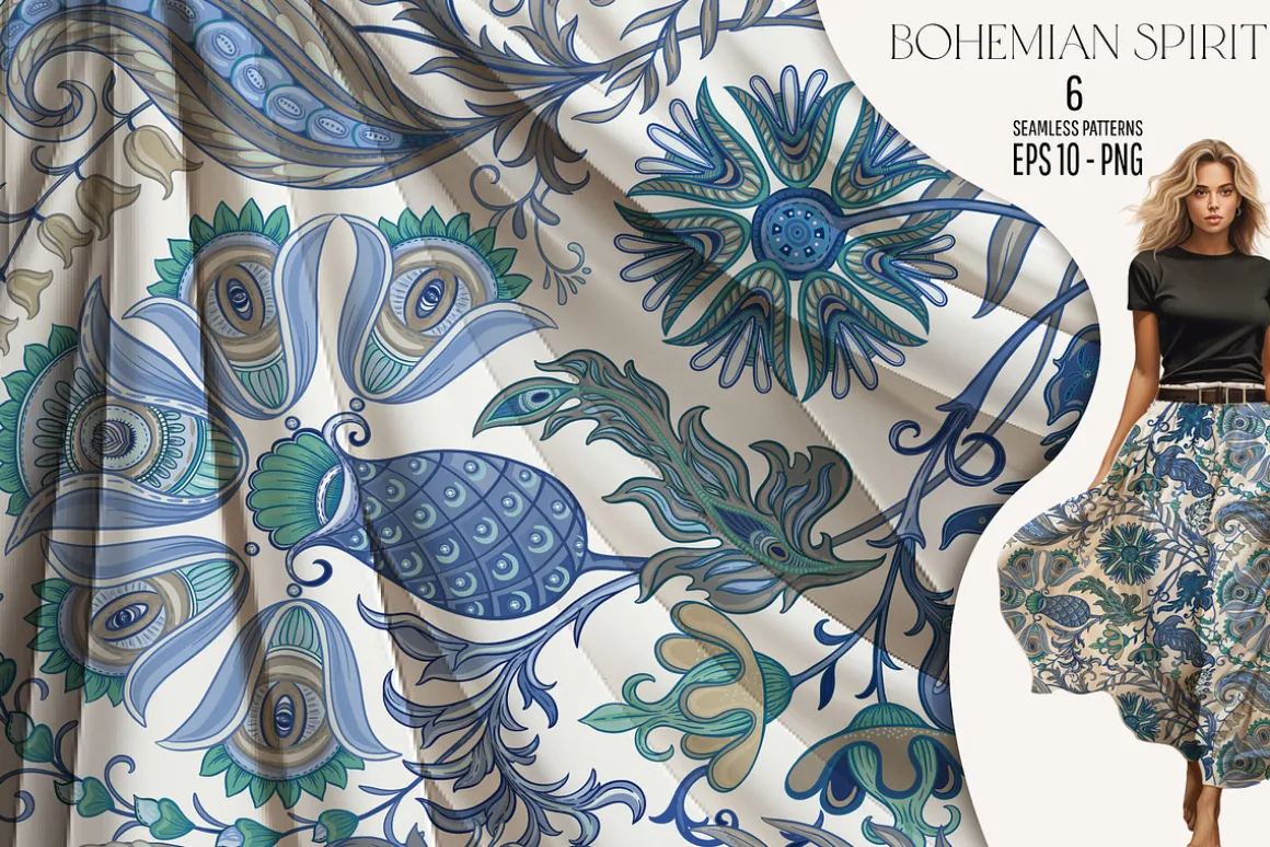 Bohemian Spirit 6 Seamless Patterns
