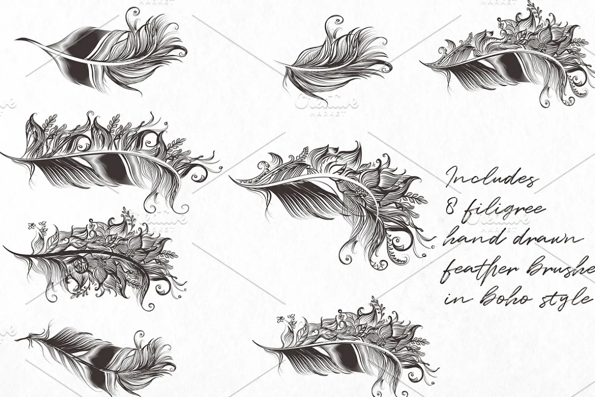 Bohemian magic. Illustrator brushes