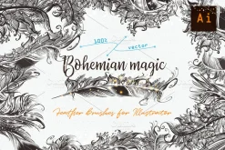 Bohemian magic. Illustrator brushes