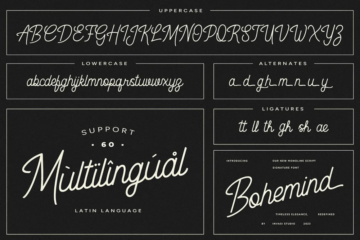 Bohemind - Monoline Signature Font