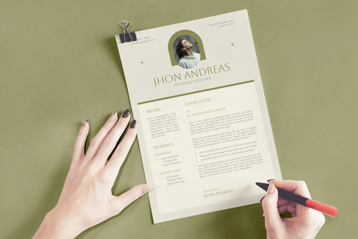 Boho CV Resume