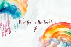 Boho Rainbows Watercolor