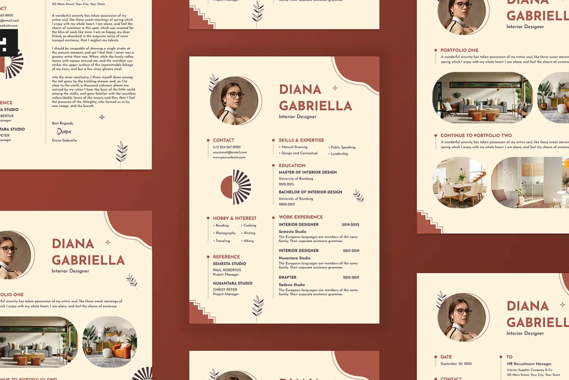 Boho CV Resume Template